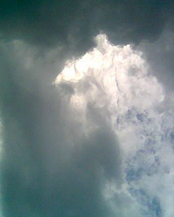 Angel in the clouds